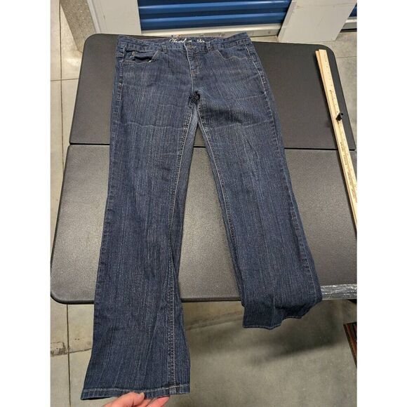 Tommy Hilfiger Freedom Boot Cut Pockets Dark Blue Jeans Size Women's 14R - Picture 4 of 7